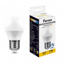 Лампа светодиодная диммируемая Feron LB-751 Шарик E27 11W 230V 2700K 51058 Лампа светодиодная диммируемая Feron LB-751 Шарик E27 11W 230V 2700K 51058