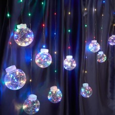 Светодиодная гирлянда Feron CL592 бахрома с шариками, статичная, 3*0,8м+ 2м мульти USB, прозрачный шнур Светодиодная гирлянда Feron CL592 бахрома с шариками, статичная, 3*0,8м+ 2м мульти USB, прозрачный шнур