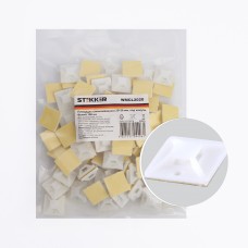 Площадка самоклеющаяся STEKKER WMCL2020 20*20 мм под хомуты белый  (100шт в упак) Площадка самоклеющаяся STEKKER WMCL2020 20*20 мм под хомуты белый  (100шт в упак)