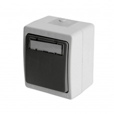 Выключатель 1-клавишный с окном для маркировки самовозвратный STEKKER, PSW10-114-54, открытой установки, 250В, 10А, IP54, серый/графит 49723 Выключатель 1-клавишный с окном для маркировки самовозвратный STEKKER, PSW10-114-54, открытой установки, 250В, 10А, IP54, серый/графит 49723