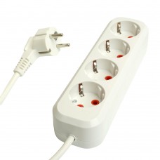 Удлинитель  четырехместный c/з STEKKER HM06-40-05 3x1мм2, 5м, серия Home (У10-429), белый 49352 Удлинитель  четырехместный c/з STEKKER HM06-40-05 3x1мм2, 5м, серия Home (У10-429), белый 49352