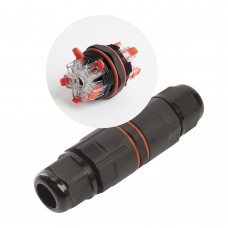 Соединитель-коннектор для проводов LD535, 5-контактный, с пружинным контактом, водонепроницаемый, черный FERON 41920 Соединитель-коннектор для проводов LD535, 5-контактный, с пружинным контактом, водонепроницаемый, черный FERON 41920