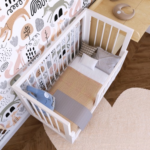 Кроватка для новорожденного Lillaland - модель Lilla Aria (НИК23)белая Кроватка для новорожденного Lillaland - модель Lilla Aria (НИК23)белая