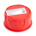 Коробка монтажная для сплошных стен, с крышкой, D80*40мм STEKKER EBX30-01-1-20-80, красный