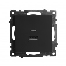 Розетка 2-местная USB + type C, STEKKER GLS10-7116-04, 250В, 3А, max 20W,серия Катрин, шоколад 50057 Розетка 2-местная USB + type C, STEKKER GLS10-7116-04, 250В, 3А, max 20W,серия Катрин, шоколад 50057