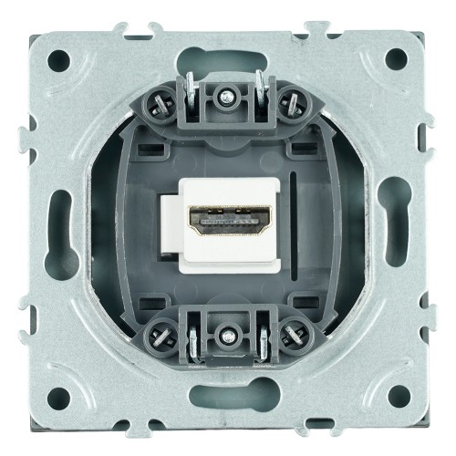 Розетка HDMI 2.0 Type A (механизм), STEKKER, серия Эмили, RST00-5118-09, антрацит, soft touch 50168 Розетка HDMI 2.0 Type A (механизм), STEKKER, серия Эмили, RST00-5118-09, антрацит, soft touch 50168