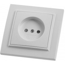 Розетка 1-местная б/з STEKKER, PST10-9009-01, 250В, 16А с защитной шторкой, серия Эрна, белый 39049 Розетка 1-местная б/з STEKKER, PST10-9009-01, 250В, 16А с защитной шторкой, серия Эрна, белый 39049