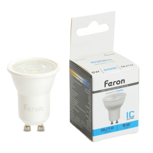 Лампа светодиодная Feron LB-272 MR11 GU10 5W 175-265V 6400K