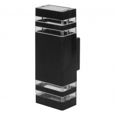 Светильник садово-парковый  FeronONE DH0807-P, на стену вверх/вниз,  2*GU10 220-240V, черный пластик 51539