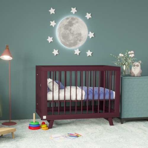 Кроватка для новорожденного Lilla - модель Aria Italian Plum + Матрас DreamTex 120х60 см