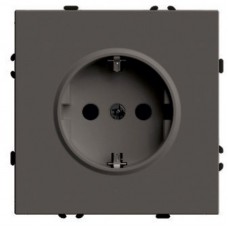 Розетка 1-местная с защитной шторкой с/з (механизм), STEKKER, 250В, 16А, серия Эмили, RST16-5110-09, антрацит, soft touch 49932 Розетка 1-местная с защитной шторкой с/з (механизм), STEKKER, 250В, 16А, серия Эмили, RST16-5110-09, антрацит, soft touch 49932