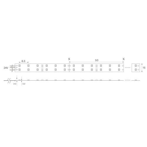 Cветодиодная LED лента Feron LS615, 240SMD(2835)/м 19.2Вт/м  5м IP65 12V 6500К