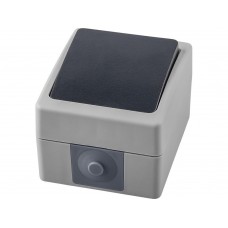 Выключатель 1-клавишный STEKKER, PSW10-111-54, открытой установки, 250В, 10А, IP54, серый/графит 32752 Выключатель 1-клавишный STEKKER, PSW10-111-54, открытой установки, 250В, 10А, IP54, серый/графит 32752