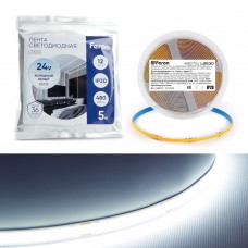 Светодиодная COB лента Feron LS530, 480SMD(2110)/м 12Вт/м 24V 5000*10*1.8мм 6500К Светодиодная COB лента Feron LS530, 480SMD(2110)/м 12Вт/м 24V 5000*10*1.8мм 6500К