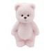 Авторская мягкая игрушка Lina Медведь (длинная шерсть) M (±30 см) молочно-розовый цвет