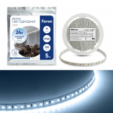 Светодиодная LED лента Feron LS501, 120SMD(2835)/м 11Вт/м 24V 5000*8*1.22мм 6000К IP20 41058 Светодиодная LED лента Feron LS501, 120SMD(2835)/м 11Вт/м 24V 5000*8*1.22мм 6000К IP20 41058