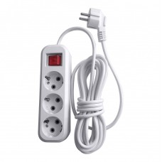 Удлинитель трехместный с/з с выключателем STEKKER HM03-31-02 3x0,75, 2м, серия Home (У10А-002), белый 39197 Удлинитель трехместный с/з с выключателем STEKKER HM03-31-02 3x0,75, 2м, серия Home (У10А-002), белый 39197