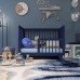 Кроватка для новорожденного Lillaland - модель Lilla Aria Night Blue+ Матрас DreamTex 120х60 см