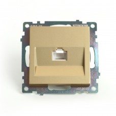 Розетка компьютерная 1-местная RJ-45 (механизм), STEKKER, GLS00-7107-08, серия Катрин, золото 49227 Розетка компьютерная 1-местная RJ-45 (механизм), STEKKER, GLS00-7107-08, серия Катрин, золото 49227