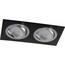 Светильник встраиваемый Feron DL2802 потолочный MR16 G5.3 черный-хром 32641 Светильник встраиваемый Feron DL2802 потолочный MR16 G5.3 черный-хром 32641