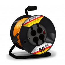 Удлинитель на пластиковой катушке Stekker STD02-41-50  50м, 4 гнезда с/з 3*1, оранжевый, серия Standart (UG) 39709 Удлинитель на пластиковой катушке Stekker STD02-41-50  50м, 4 гнезда с/з 3*1, оранжевый, серия Standart (UG) 39709