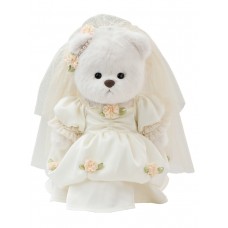 Авторская мягкая игрушка Lina Медведь белый в Винтажном платье невесты M (±30 см) Авторская мягкая игрушка Lina Медведь белый в Винтажном платье невесты M (±30 см)