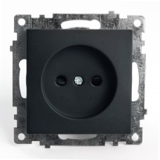 Розетка 1-местная б/з (механизм), STEKKER GLS10-7109-05, 250V, 10А с защитной шторкой, серия Катрин, черный 39609 Розетка 1-местная б/з (механизм), STEKKER GLS10-7109-05, 250V, 10А с защитной шторкой, серия Катрин, черный 39609
