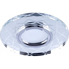 Светильник встраиваемый с LED подсветкой Feron CD983 потолочный MR16 G5.3 прозрачный, хром Светильник встраиваемый с LED подсветкой Feron CD983 потолочный MR16 G5.3 прозрачный, хром