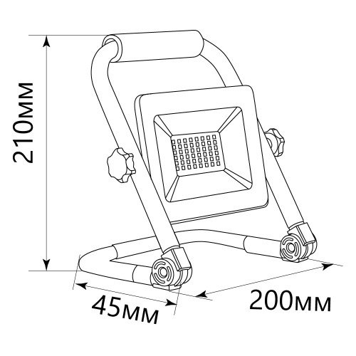 Светодиодный прожектор Feron LL-512 переносной 30W, 6400K, IP65