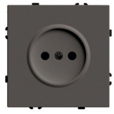 Розетка 1-местная с защитной шторкой (механизм), STEKKER,  б/з, 250В, 16А, серия Эмили, RST16-5109-09, антрацит, soft touch 49928 Розетка 1-местная с защитной шторкой (механизм), STEKKER,  б/з, 250В, 16А, серия Эмили, RST16-5109-09, антрацит, soft touch 49928