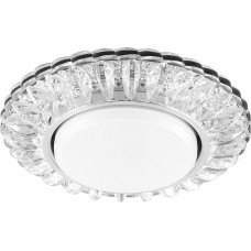 Светильник встраиваемый с белой LED подсветкой Feron CD4026 потолочный GX53 без лампы прозрачный Светильник встраиваемый с белой LED подсветкой Feron CD4026 потолочный GX53 без лампы прозрачный