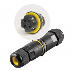 Соединитель-коннектор для проводов LD518, 2-контактный, водонепроницаемый, черный STEKKER 49186 Соединитель-коннектор для проводов LD518, 2-контактный, водонепроницаемый, черный STEKKER 49186