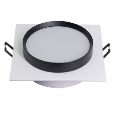 Светильник встраиваемый Feron DL506 потолочный GX53 белый + черный квадрат 51359 Светильник встраиваемый Feron DL506 потолочный GX53 белый + черный квадрат 51359