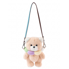 Lina Медведь Карманная серия Радужный цветочный медведь XS (±15 см) молочный цвет Lina Медведь Карманная серия Радужный цветочный медведь XS (±15 см) молочный цвет