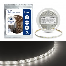 Светодиодная LED лента Feron LS603, 60SMD(2835)/m 4.8W/m 12V 5m 4000К 41446 Светодиодная LED лента Feron LS603, 60SMD(2835)/m 4.8W/m 12V 5m 4000К 41446