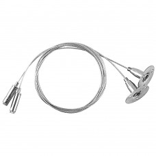 Соединитель для трековых однофазных светильников (комплект подвесов для шинопровода, 2шт), длина 200см, серебро, CAB1002 FERON 10326 Соединитель для трековых однофазных светильников (комплект подвесов для шинопровода, 2шт), длина 200см, серебро, CAB1002 FERON 10326