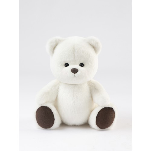 Авторская мягкая игрушка Lina Медведь (длинная шерсть) M (±30 см) белый цвет Авторская мягкая игрушка Lina Медведь (длинная шерсть) M (±30 см) белый цвет