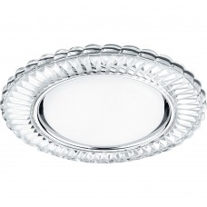 Светильник встраиваемый с белой LED подсветкой Feron CD4044 потолочный GX53 без лампы, прозрачный, хром Светильник встраиваемый с белой LED подсветкой Feron CD4044 потолочный GX53 без лампы, прозрачный, хром