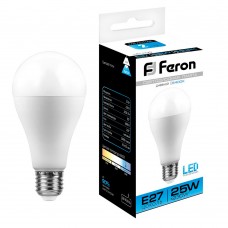 Лампа светодиодная Feron LB-100 Шар E27 25W 175-265V 6400K 25792 Лампа светодиодная Feron LB-100 Шар E27 25W 175-265V 6400K 25792