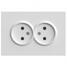 Розетка 2-местная с защитной шторкой, STEKKER, б/з, 250В, 16А, серия Эмили, RST16-5116-01, белый фарфор, soft touch 49877 Розетка 2-местная с защитной шторкой, STEKKER, б/з, 250В, 16А, серия Эмили, RST16-5116-01, белый фарфор, soft touch 49877