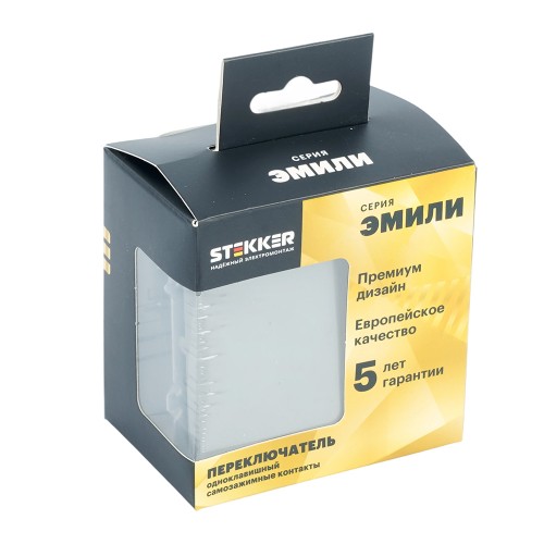 Переключатель 1-клавишный (механизм), СЗК, STEKKER, 250В, 10A, серия Эмили, RSW10-5105-10ZK, платиново-серый, soft touch 50240 Переключатель 1-клавишный (механизм), СЗК, STEKKER, 250В, 10A, серия Эмили, RSW10-5105-10ZK, платиново-серый, soft touch 50240