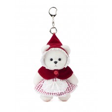 Авторская мягкая игрушка Lina Медведь белый в Костюме Красная шапочка брелок XS (±15 см) Авторская мягкая игрушка Lina Медведь белый в Костюме Красная шапочка брелок XS (±15 см)