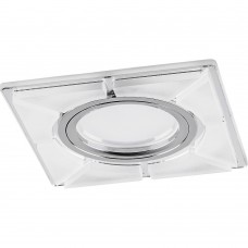 Светильник встраиваемый с LED подсветкой Feron CD994 потолочный MR16 G5.3 белый матовый, хром Светильник встраиваемый с LED подсветкой Feron CD994 потолочный MR16 G5.3 белый матовый, хром