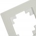 Рамка 1-местная, стекло, STEKKER, GFR00-7001-01М, серия Катрин, белый матовый