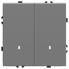 Выключатель 2-клавишный c индикатором (механизм), STEKKER, 250В, 10А, серия Эмили, RSW10-5102-10,  платиново-серый, soft touch 49942 Выключатель 2-клавишный c индикатором (механизм), STEKKER, 250В, 10А, серия Эмили, RSW10-5102-10,  платиново-серый, soft touch 49942