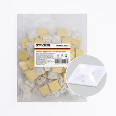 Площадка самоклеющаяся STEKKER WMCL2525 25*25 мм под хомуты белый (100шт в упак) Площадка самоклеющаяся STEKKER WMCL2525 25*25 мм под хомуты белый (100шт в упак)