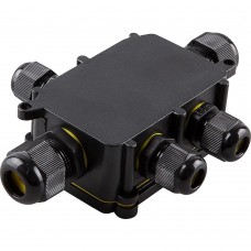 Коробка распределительная STEKKER LD525 водонепроницаемая на 5 выходов, 450V, 140х100х36, черный 49189 Коробка распределительная STEKKER LD525 водонепроницаемая на 5 выходов, 450V, 140х100х36, черный 49189