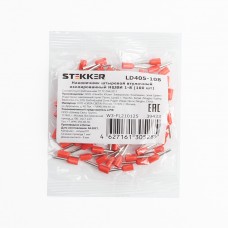 Наконечник штыревой втулочный изолированный  НШВИ 1-8, LD405-108 (упаковка 100 шт) STEKKER 39433 Наконечник штыревой втулочный изолированный  НШВИ 1-8, LD405-108 (упаковка 100 шт) STEKKER 39433