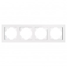 Рамка 4-местная, стекло, STEKKER, GFR00-7004-01, серия Катрин, белый 39257 Рамка 4-местная, стекло, STEKKER, GFR00-7004-01, серия Катрин, белый 39257