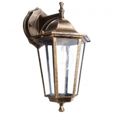 Светильник садово-парковый Feron 6102/PL6102 шестигранный на стену вниз 60W E27 230V, черное золото 11127 Светильник садово-парковый Feron 6102/PL6102 шестигранный на стену вниз 60W E27 230V, черное золото 11127